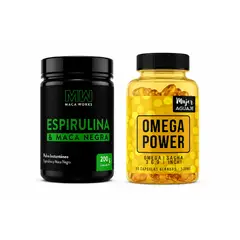 MUJER AGUAJE - Espirulina y Maca Negra 200 g + Omega Power