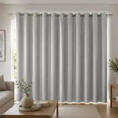 SALA FABULOSA - Cortina Blackout Tapasol 3x2.30 m – 2 Paños con Argollas - Gris