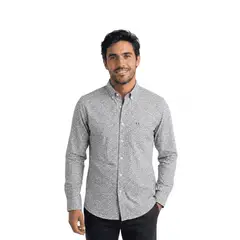 Pierre Cardin - CAMISA ML ETQ AZUL PC-63622CA