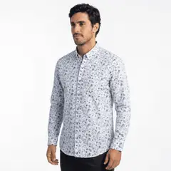 Pierre Cardin - CAMISA ML ETQ AZUL PC-63624CA