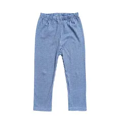 RED CARROT - Pantalon unisex niño algodon pima azul cuadrados