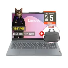 LENOVO - Laptop IPS3 15AMN8 RYZEN 5 7520U 15.6 16GB DDR5 SSD 512GB FreeDOS+Maletin 82XQ00N6LM.