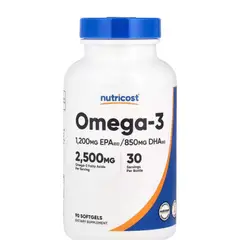 Nutricost - Omega-3 Softgels 2500 MG 90 SFG