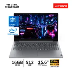 LENOVO - Laptop V15 G5 IRL Intel Core i5-13420H 16Gb Ram 512Gb SSD 15.6” FHD-83GW005JLD