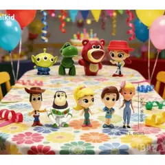 GENERICO - SET TOY STORY / 9 FIGURAS / WOODY, BUZZ, JESSIE, REX, KEN, BARBIE, LOTSO, ALIEN, BO BEEP