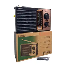 EWTTO - Radio Portátil AM FM Negro Solo a Pilas