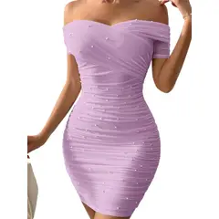 GENERICO - VESTIDO LILA CON MANGA LOLITAS FIESTA