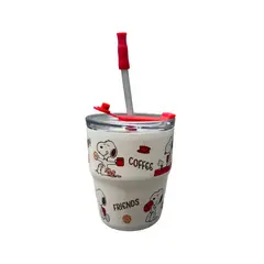 SNOOPY - Mug Vaso Acero Termico Para Cafe Blanco 480 ml