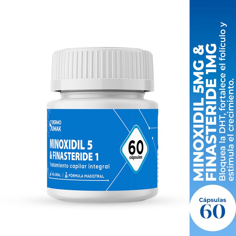 Finasteride 1mg y Minoxidil 5mg cápsulas 60 und