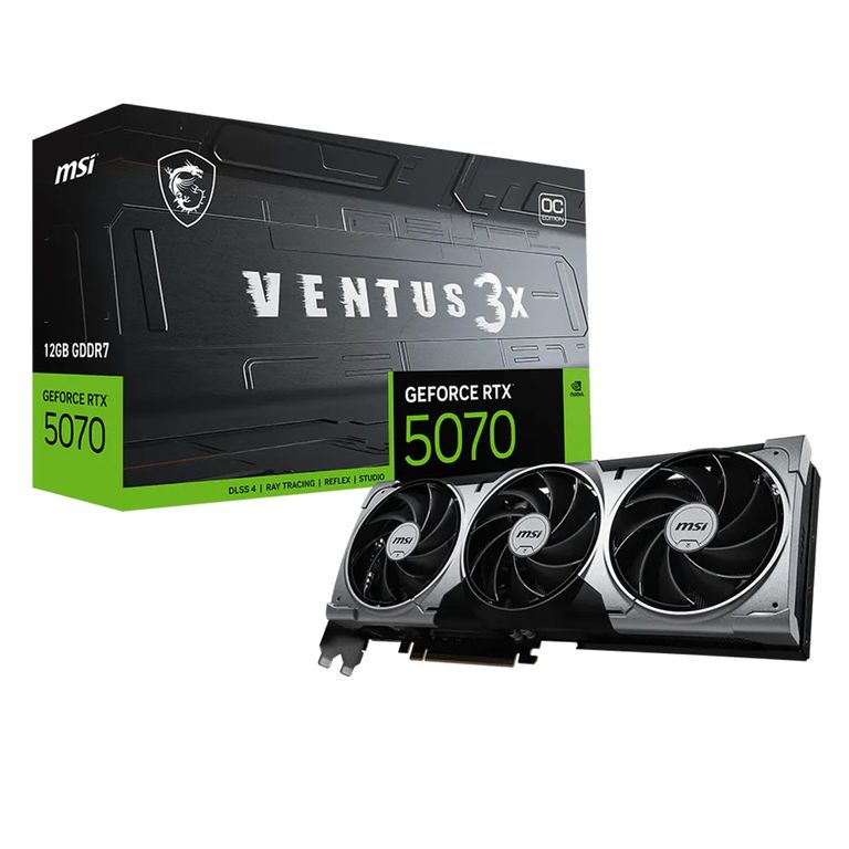 Tarjeta de video GeForce RTX 5070 12G VENTUS 3X OC, 12 GB GDDR7, PCIe 5.0