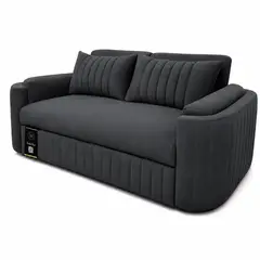 BH BARAKA HOME PREMIUM - Sofá Cama Viena 2 Plz - Gris Oscuro