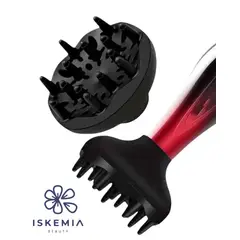 GENERICO - Difusor de Secador de Pelo con Puas Largas Profesional en NEGRO Ondas y Rizos