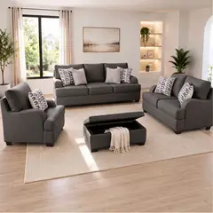 AMBIHOME - Juego de sala 3-2-1 Velora + Banqueta baúl de regalo