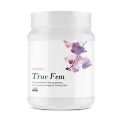 OEM - TrueFem Gummies - Caramelo Blando Sabor Fresa con Colágeno, Aguaje, Fenogreco, Biotina y DHA - 130 gomitas - Carmesí