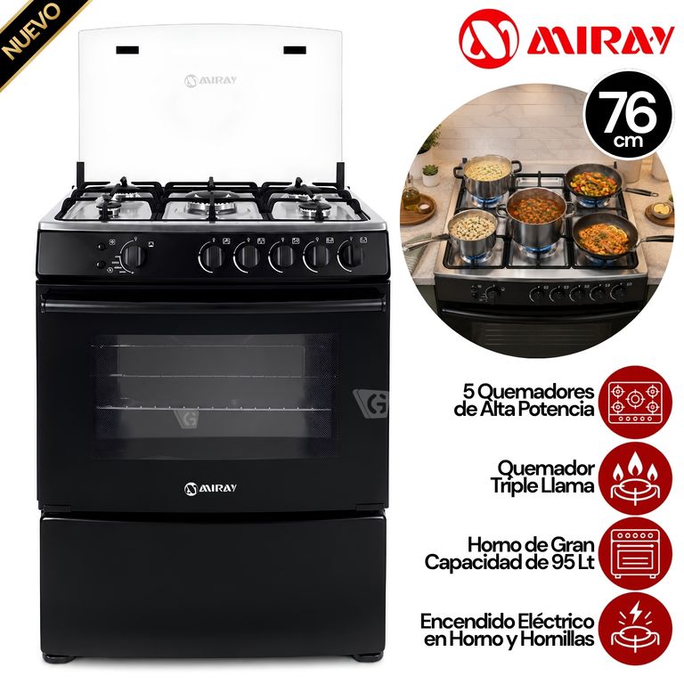 Cocina a Gas GIRASOL PLUS GLP 5 Hornillas (Disponible a GLP)