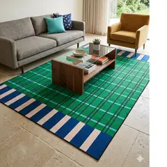 GENERICO - Alfombra rectangular para sala de 240cm x 160cm - Verde