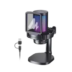 MAONO - Microfono DGM20 GamerWave USB RGB Cancelación de Ruido Streaming Podcast
