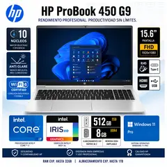HP - Laptop PROBOOK 450 G9 15.6" FHD Intel® Core™ i7‑1255U 8GB DDR4 512GB SSD Intel® Iris® Xe Graphics 7G951LS