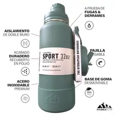 HYDRAPEAK - Botella térmica insultada 32 Oz 946 ml tomatodo deportivo 24h frío 12h caliente