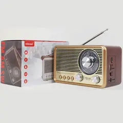 GENERICO - Radio Vintage FM, AM, SW, BT, Lector de Memoria y Linterna KTF-2019