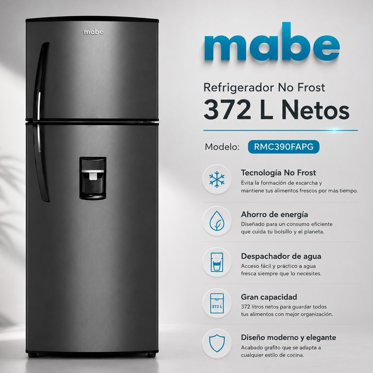 Refrigeradora De Frost 390 lts Grafito RMC390FAPG