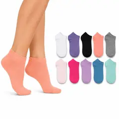 GENERICO - Pack x12 Pares de Medias Tobilleras para Mujer Transpirables
