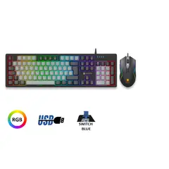 ANTRYX - KIT GAMING GC-5600 PLUS, TECLADO MECANICO + MOUSE, SWITCH BLUE