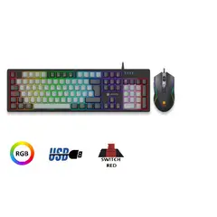 ANTRYX - KIT GAMING GC-5600 PLUS, TECLADO MECANICO + MOUSE, SWITCH RED