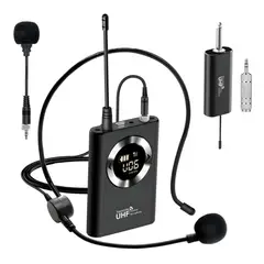 GENERICO - Micrófono Inalámbrico Uhf Diadema Amplificador Profesional