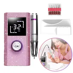 SEISA - Pulidor de Uñas Inalámbrico Recargable 45000rpm con Accesorios para Manicura Pantalla LED