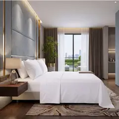 CASATEX - Juego de Sábanas Lisas 3000 Hilos Blanco Hotelero - Queen