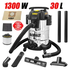 DEWALT - Aspiradora Sopladora Industrial de Polvo y Agua DXV30SAPTA-B2 1300W 30 Litros