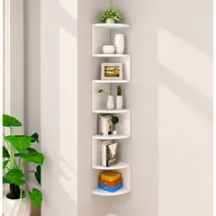 GENERICO - Estante Esquinero Flotante 5 Niveles Multifuncional Organizador Decorativo Hogar 190325