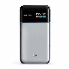 IMPORTADO MC - Power Bank CUKTECH 15 Air PB150S 15000mAh 100W TFT Carga Rapida Titanium Gray