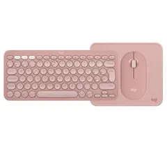 LOGITECH - Combo Bt Teclado K380s y Mouse M350s Rosado y Mouse Pad