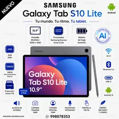 SAMSUNG - Tablet Galaxy Tab S10 Lite 10.9 6GB RAM 128GB Android Gray SM-X400NZAAPEO