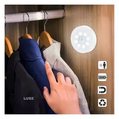 GENERICO - Foco Lámpara LED con Sensor de Movimiento Recargable USB X9