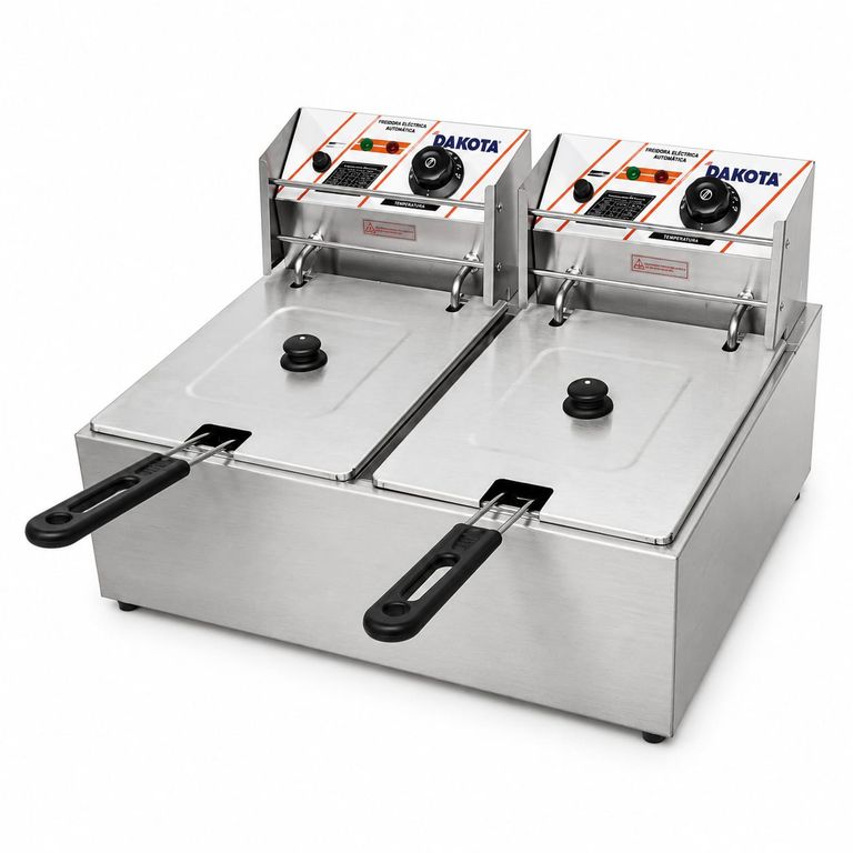 FREIDORA ELÉCTRICA CON ACEITE AUTOMÁTICA DOBLE POZA 11 LITROS EF-552-1