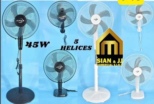 VENTILADOR CLASI 18 - 45W 5 HELICES 3 EN 1 NEGRO - BLANCO