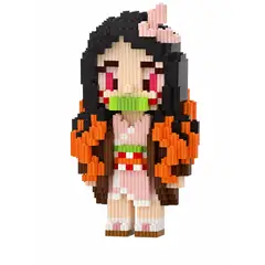 GENERICO - Figura Bloque Armable NEZUKO KAMADO Demon Slayer / 1559 Piezas Tamaño XL EDICION LIMITADA