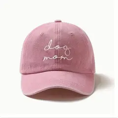 GENERICO - Gorra Bordada Dog Mom estilo vintage Palo Rosa