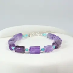 INTUERI - Pulsera Amatista Cilindros