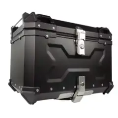 GENERICO - CAJUELA DE ALUMINIO PARA MOTO 55L - X NEGRO