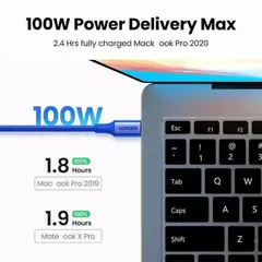 UGREEN - Cable L502 USB-C a USB-C PD Fast Charging 100W 2M Blanco