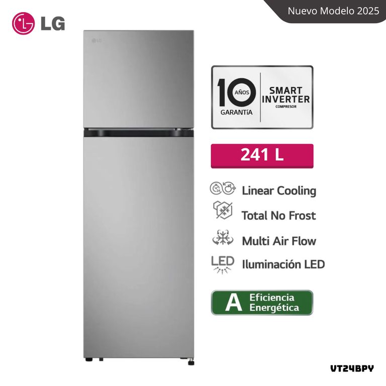 REFRIGERADORA 241 L TOP FREEZER PLATEADO - VT24BPY
