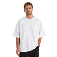 GENERICO - Polo Oversize Basico Manga Corta Color Blanco