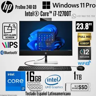 HP - All in One ProOne 440 G9 Intel Core i7-12700T 16GB RAM 1TB SSD 23.8" FHD Win 11 Pro
