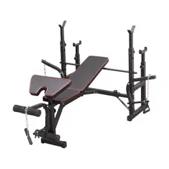 GENERICO - Banca Multifuncional Doble Rack PRO para Pesas y Entrenamiento Completo