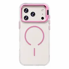 SPACE - Case IPhone 17 Pro Max con Parante de Camara Transparente con Magsafe color rosa