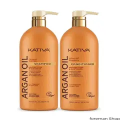 KATIVA - Duo Argan Oil Nutrición – Shampoo + Acondicionador Vegano 1 Lt